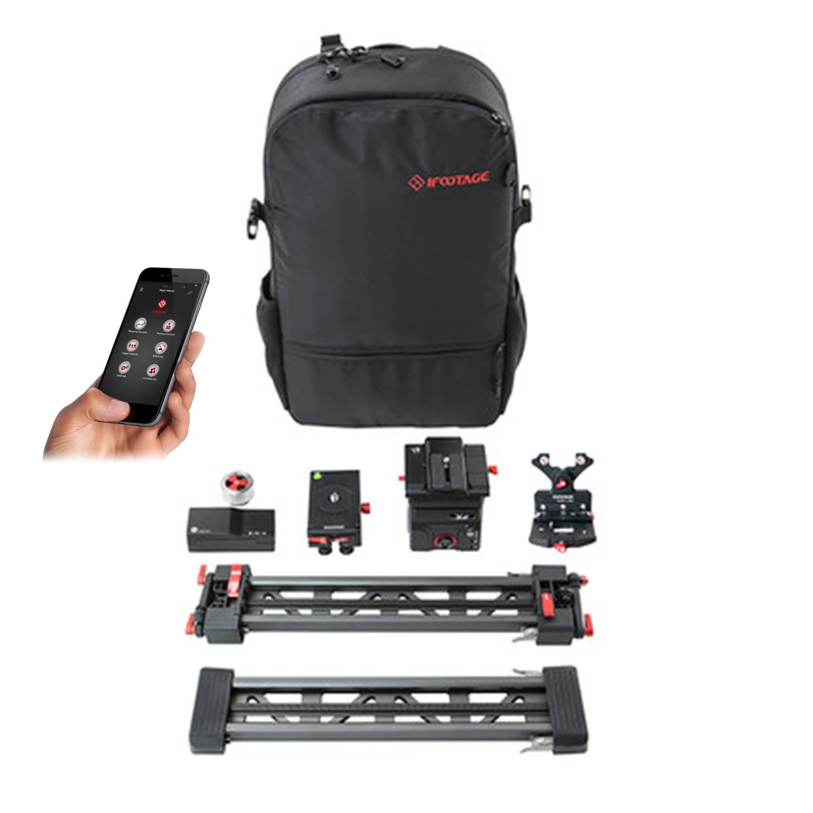 Amazon | IFOOTAGE Shark Slider Mini Complete、X2ミニ3軸ジンバル